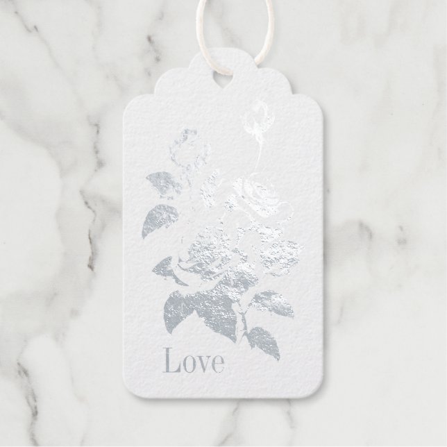 Étiquettes Cadeaux Floral rose (Recto)