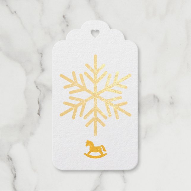 Étiquettes Cadeaux Foil Invitation (Recto)