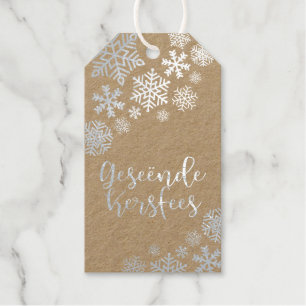 Étiquettes Cadeaux Geseënde Kersfees Afrikaans Noël, Élégant