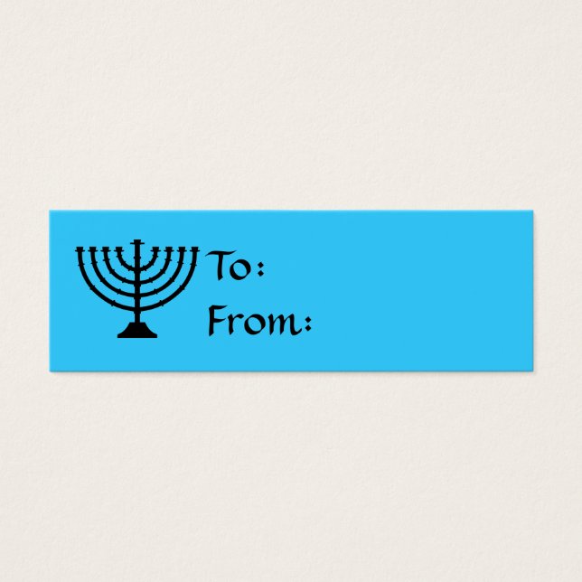 Étiquettes cadeaux Hanoukka Menorah (Devant)