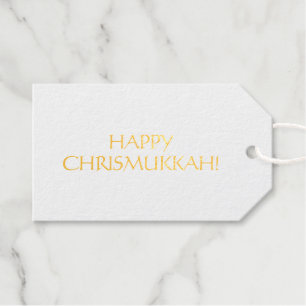 Étiquettes Cadeaux Happy Thanksgivukkah or simple élégant chic