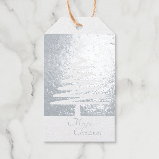 ÉTIQUETTES CADEAUX JOYEUX JOYEUX NOËL ARGENT XMAS PERSONNALISÉ (Recto)