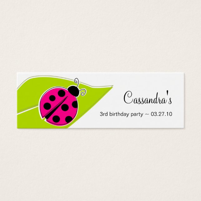 Étiquettes cadeaux Ladybug (Devant)