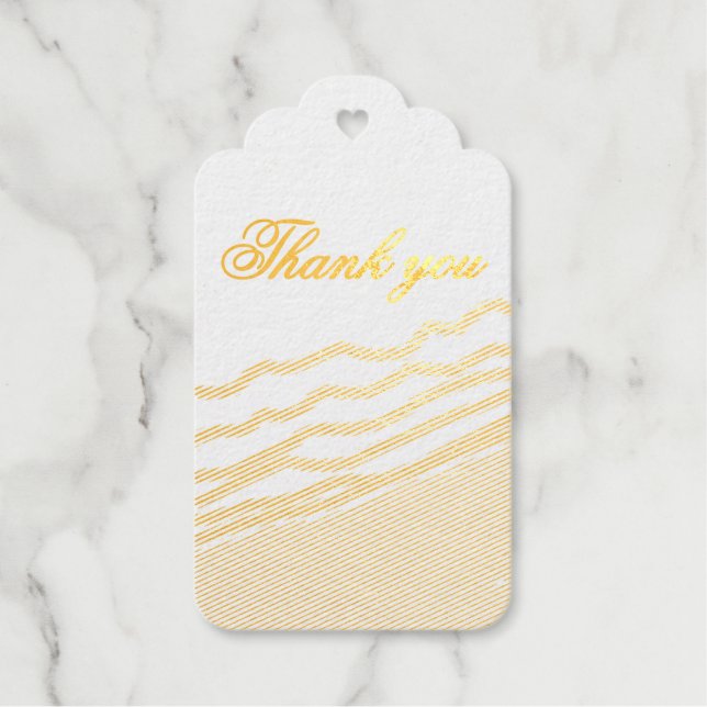 Étiquettes Cadeaux LJ Monogram Elegant Beach Wedding (Recto)