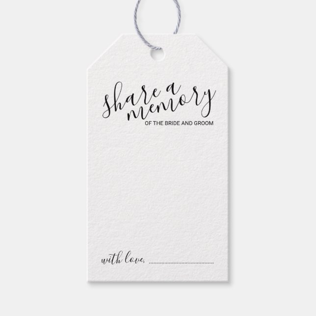 Étiquettes cadeaux Mariage de script moderne 'Part (Devant)