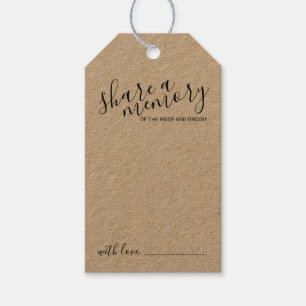 Étiquettes cadeaux Mariage de script moderne 'Part