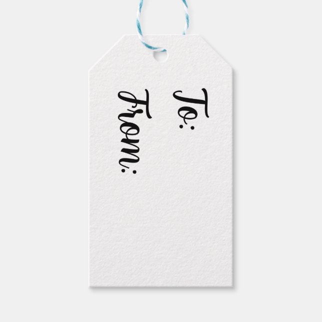 Étiquettes cadeaux minimalistes - De et vers (Devant)