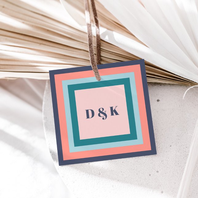 Étiquettes Cadeaux Monogramme, Initiales aux Coule (Créateur téléchargé)