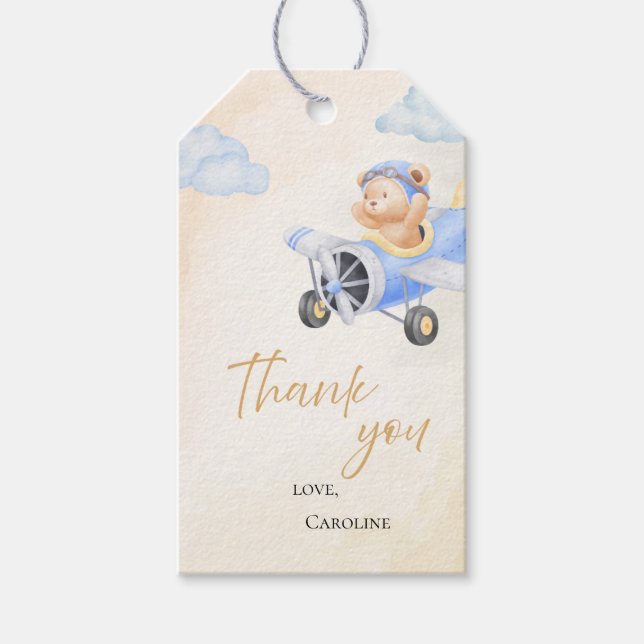 Étiquettes Cadeaux Ourson en Attente (Devant)