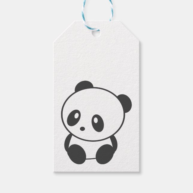 Étiquettes cadeaux Panda (Devant)