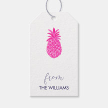 Étiquettes cadeaux personnalisées ananas