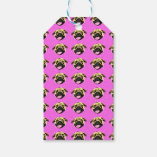Étiquettes Cadeaux Pug Rose