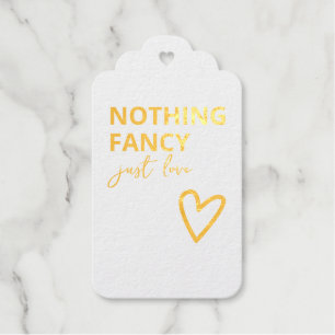 Étiquettes Cadeaux Rien De fantaisie Juste Amour Minimaliste Mariage