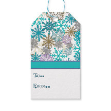 Étiquettes cadeaux Snowflake