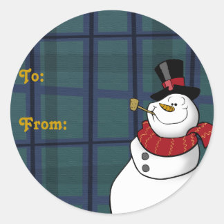 Étiquettes cadeaux Snowman