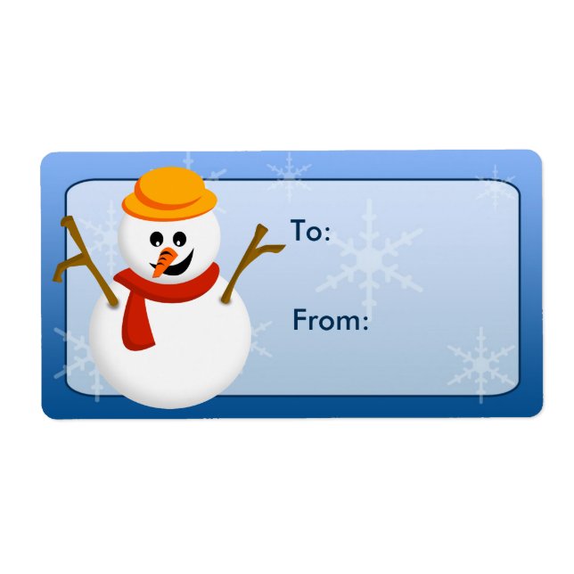 Étiquettes cadeaux Snowman (Devant)