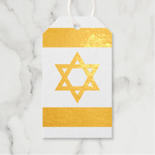 Étiquettes Cadeaux Tag Foil Favor, drapeau israélien