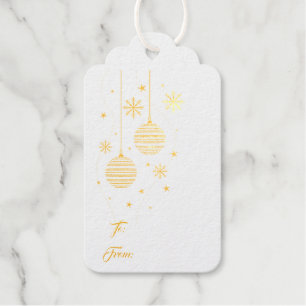 Étiquettes Cadeaux Tag-Gold Foil Tags cadeaux