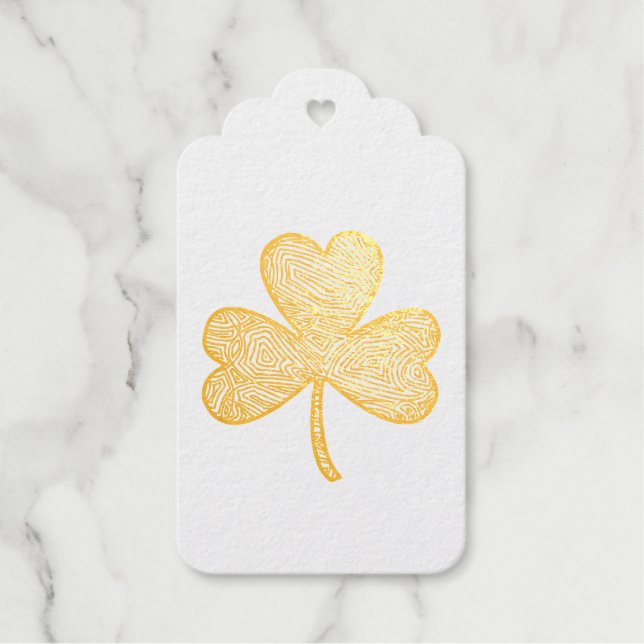 Étiquettes Cadeaux Titulaire d'un insigne shamrock (Recto)