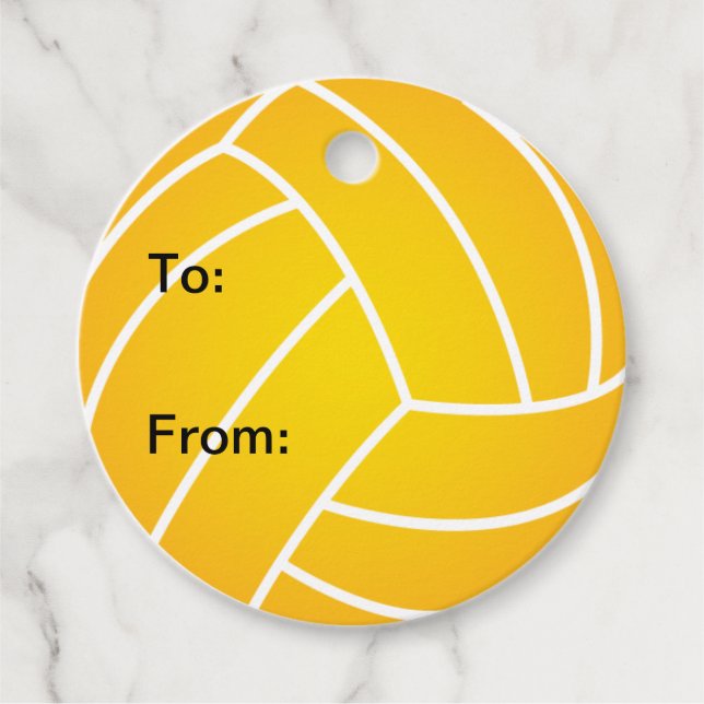 Étiquettes cadeaux Water Polo Ball (Devant)