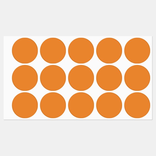 Étiquettes Cadmium orange (solid color)  (Feuille)