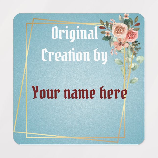 Étiquettes Cadre Floral (Design 1)