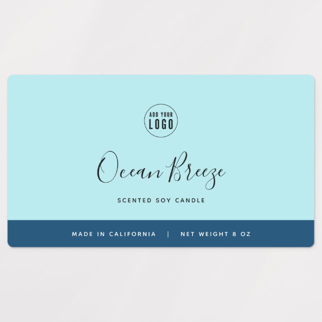 Étiquettes Calligraphie Couleurs modifiables Produit de contr (Design 1)