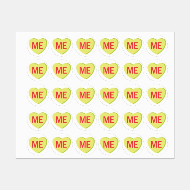Étiquettes Candy Heart - ME (Feuille)