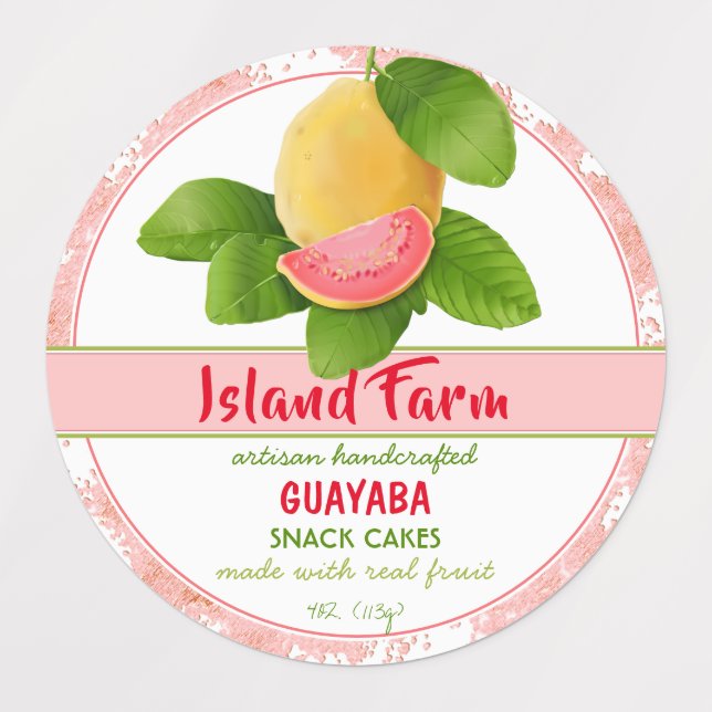 Étiquettes Canne à fruits de goyave (Design 1)