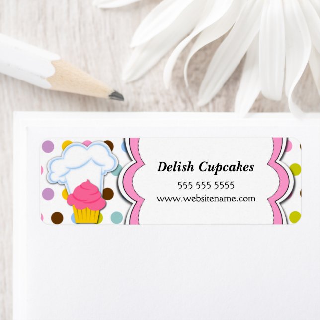 Étiquettes Casquettes de Cupcake et Bakers (En situation)