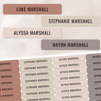 Chaud Neutre Couleur Codé Enfants étanche Nom