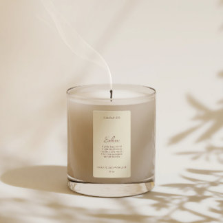 Étiquettes Chic moderne crème neutre produit de bougie couleu