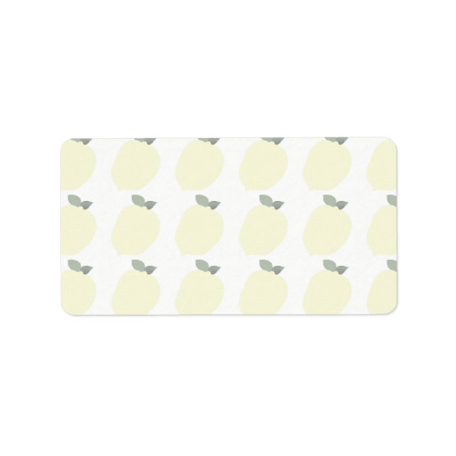 Étiquettes citrons (Étiquettes de cadeau/pot/adres (Devant)