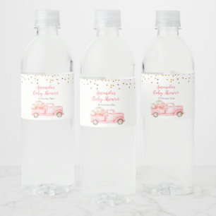 Étiquettes Citrouille rose de la bouteille d'eau