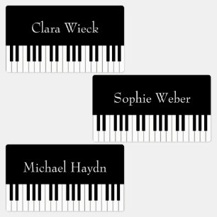 Étiquettes Clavier de piano classique Nom du musicien personn