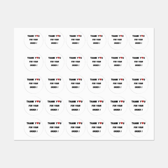 Étiquettes Clients du Merci (Feuille)