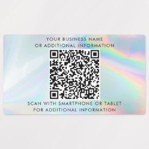 Étiquettes Code QR Holographique Nom commercial personnalisé