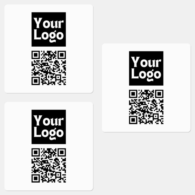 Étiquettes Code QR modifiable et logo ou image de votre entre (Groupe)