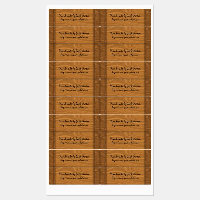 Étiquettes Conception artisanale - bois (Feuille)