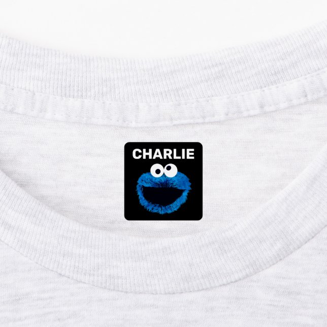 Étiquettes Cookie Monster | Tendance de l'aquarelle (Apposé)