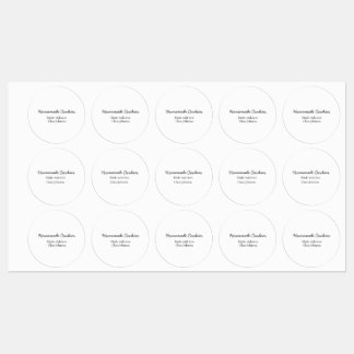 Étiquettes Cookiers faits maison ajouter votre nom de texte j