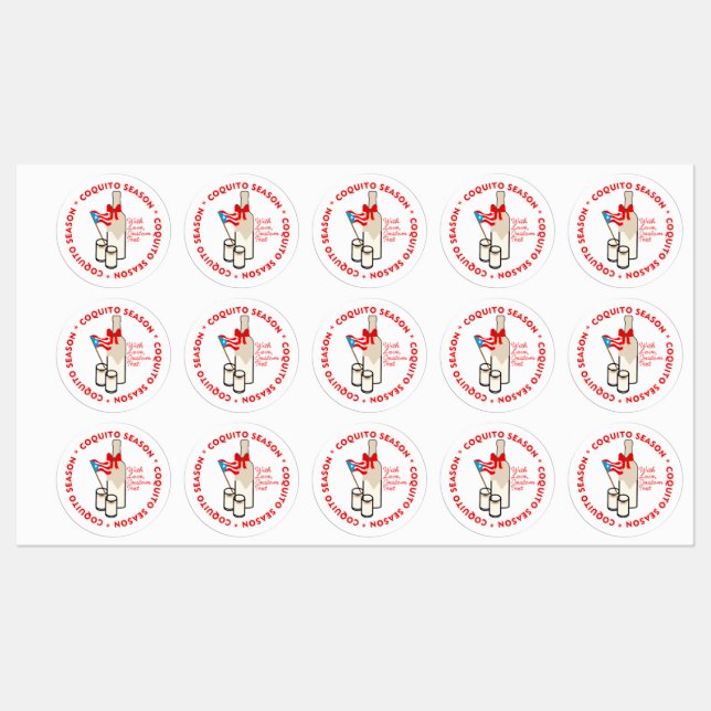 Étiquettes Coquito Season Bottle Label Personalize Text (Feuille)