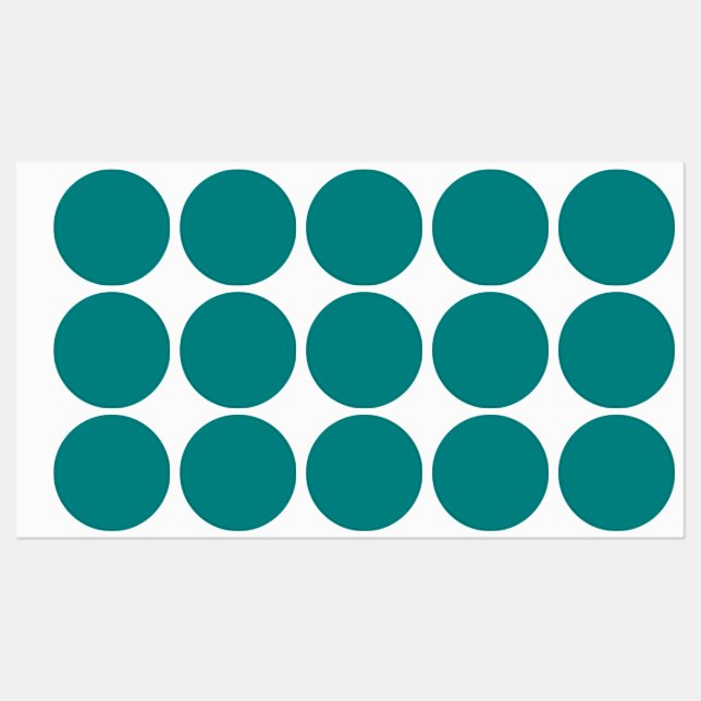 Étiquettes Couleur solide turquoise | Classique | Élégant (Feuille)