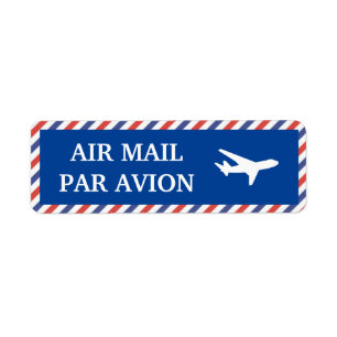 Étiquettes courrier aérien