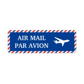 Étiquettes courrier aérien