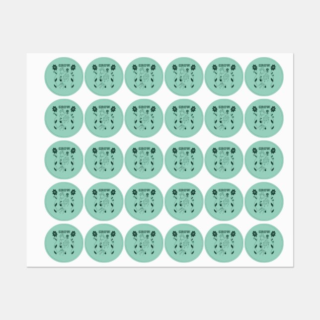 Étiquettes Croissance - Conception ASL (Feuille)
