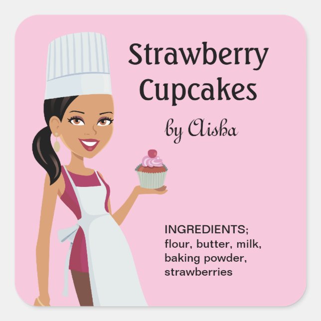 Étiquettes Cupcake avec la conception de caractère (Devant)