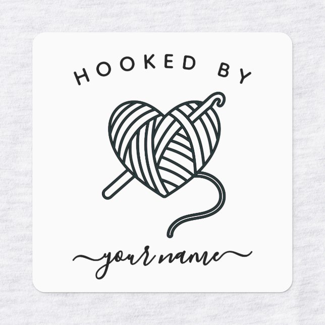 Étiquettes Custom Crochet Iron on Label for crafter (Design 1)