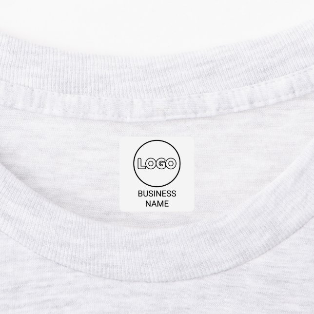 Étiquettes Custom Logo and Text Square Fabric Clothing Labels (Apposé)