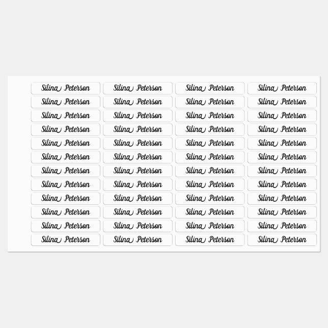 Étiquettes Custom name or company name fabric clothing (Feuille)